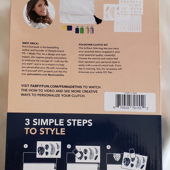 Design DIY White Gold Clutch Purse Kit by Fabfitfun Popsugar Designer Craft Kit - Picture 9 of 9